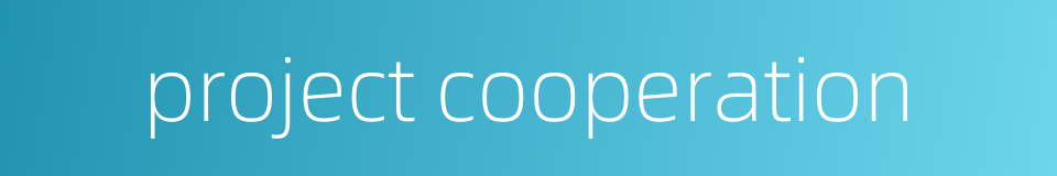 project cooperation的同义词