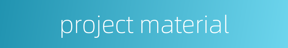 project material的同义词