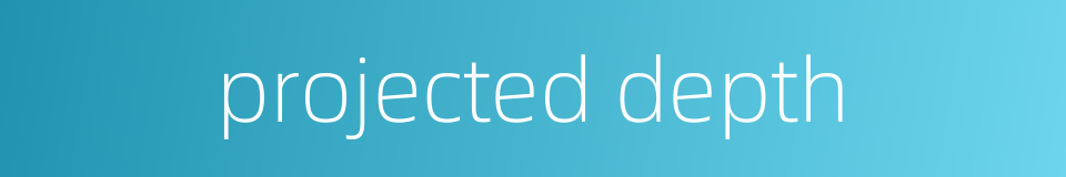 projected depth的同义词