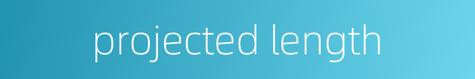 projected length的同义词