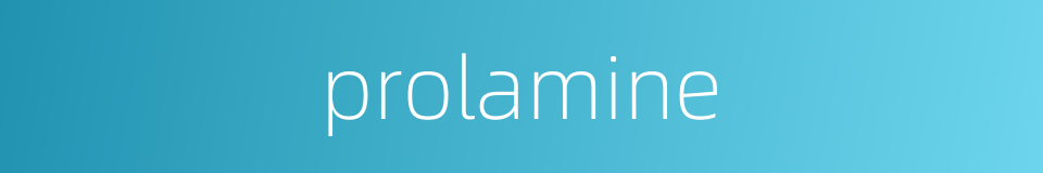 prolamine的同义词