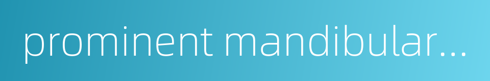 prominent mandibular angle的同义词