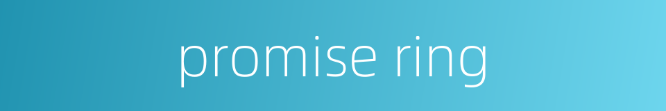 promise ring的同义词