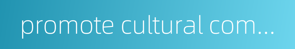 promote cultural communication的同义词