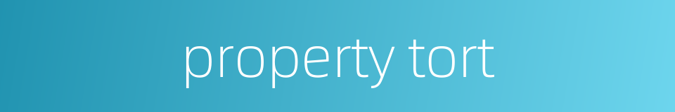 property tort的同义词