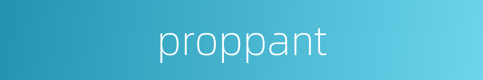 proppant的同义词