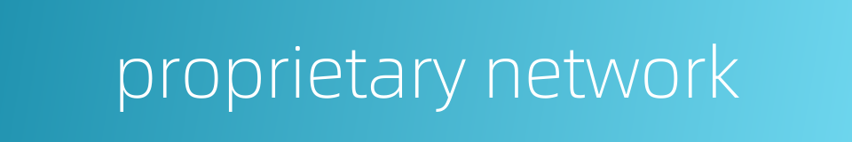 proprietary network的同义词