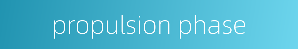propulsion phase的同义词