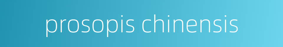 prosopis chinensis的同义词