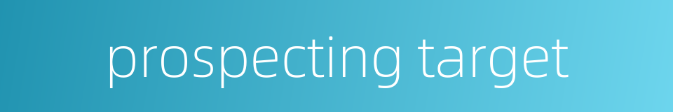 prospecting target的同义词