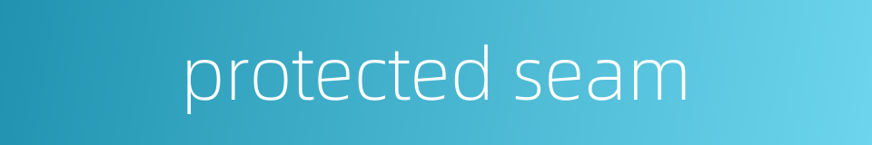 protected seam的同义词