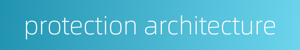 protection architecture的同义词