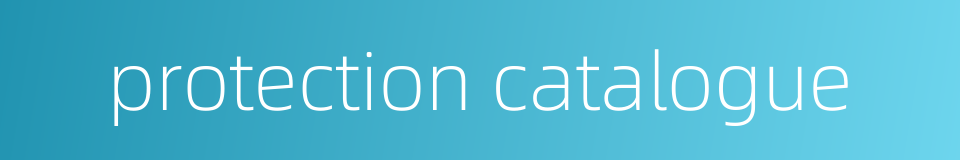 protection catalogue的同义词