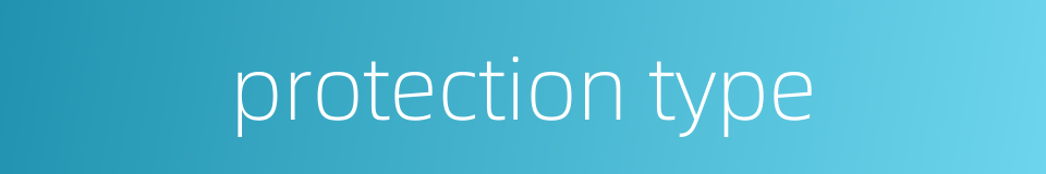 protection type的同义词
