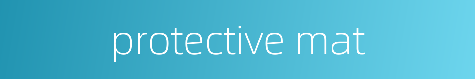 protective mat的同义词