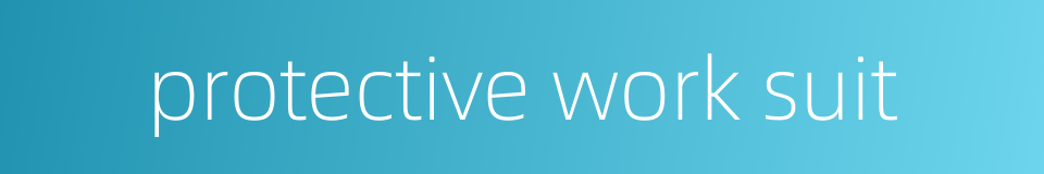 protective work suit的同义词