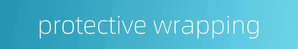 protective wrapping的同义词