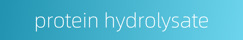 protein hydrolysate的同义词