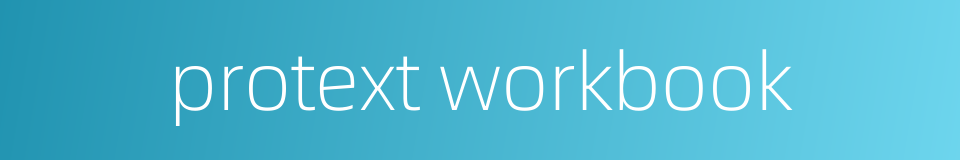 protext workbook的同义词