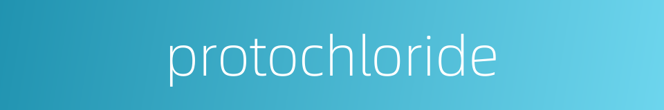 protochloride的同义词