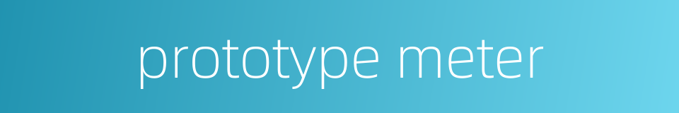 prototype meter的同义词