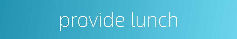 provide lunch的同义词