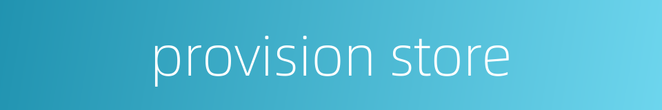provision store的同义词