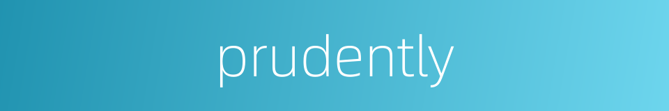 prudently的同义词