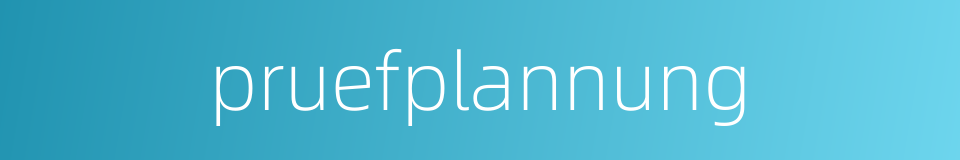 pruefplannung的同义词