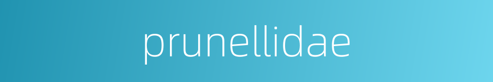 prunellidae的同义词