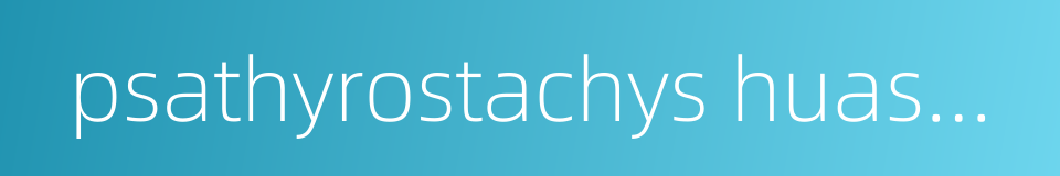 psathyrostachys huashanica的同义词