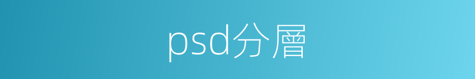 psd分層的同義詞