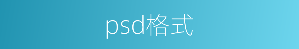 psd格式的同义词