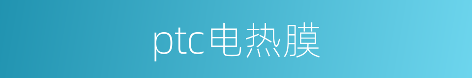 ptc电热膜的同义词