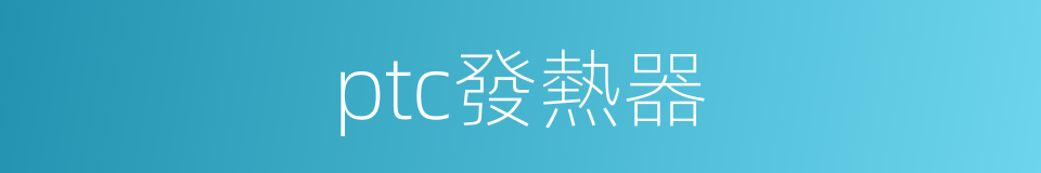 ptc發熱器的同義詞