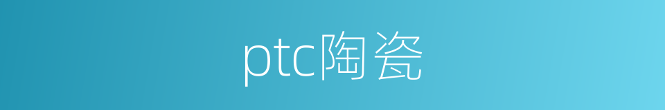 ptc陶瓷的同义词