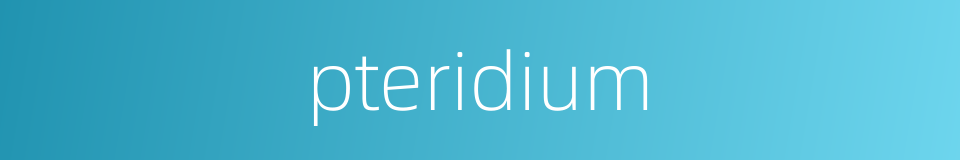pteridium的意思