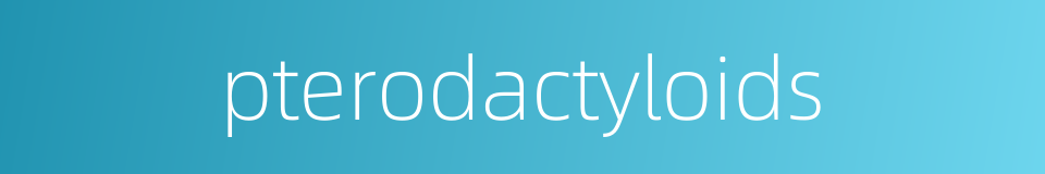 pterodactyloids的同义词