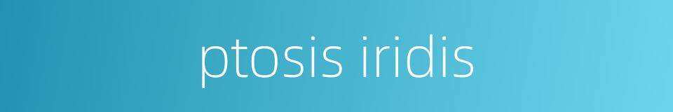 ptosis iridis的同义词