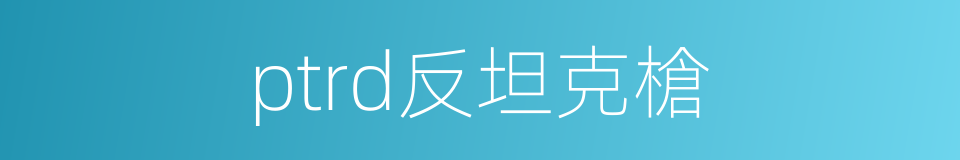 ptrd反坦克槍的同義詞