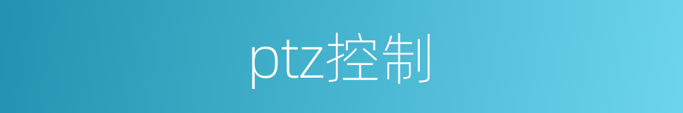 ptz控制的同义词