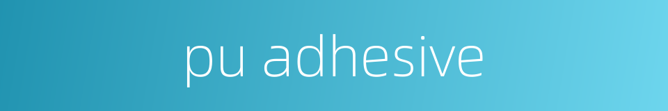 pu adhesive的同义词