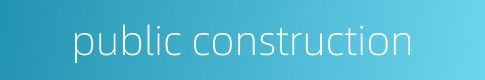 public construction的同义词