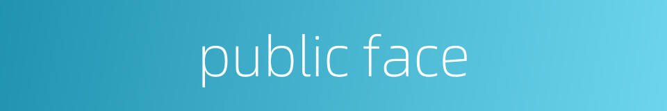public face的同义词