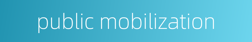 public mobilization的同义词