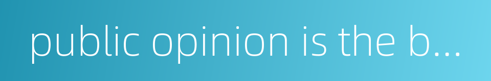public opinion is the best judge of who's right and who's wrong的同义词