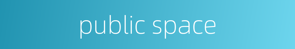 public space的同义词