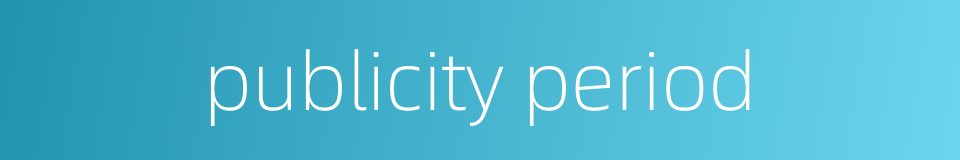 publicity period的同义词