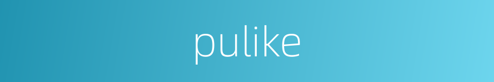 pulike的同义词