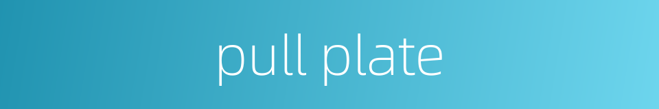 pull plate的同义词